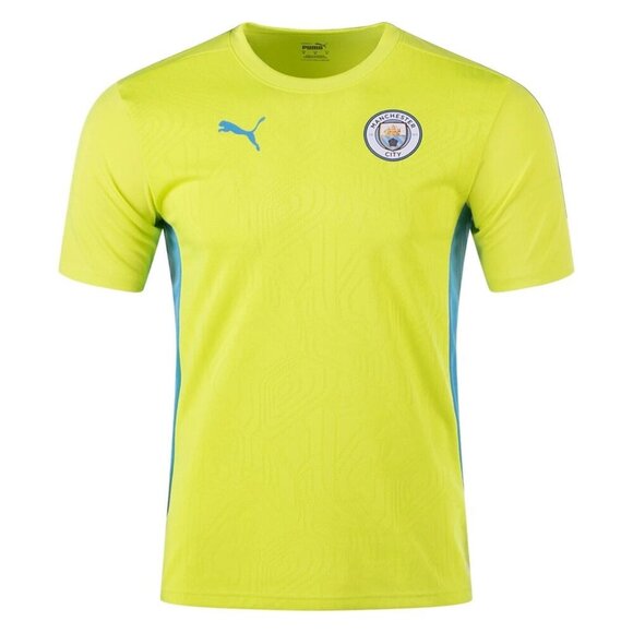 Puma Manchester City Mens Training Soccer Jersey Yellow Size S - Small - NWT $55 - Picture 1 of 16